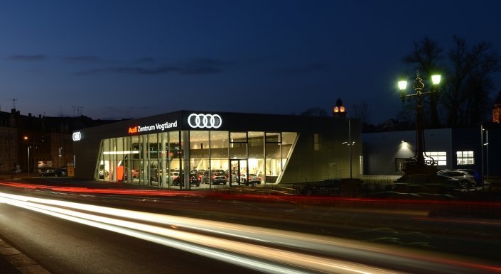 Beleuchtungssysteme Aussenwirkung Buerowalther Oelsnitz Referenz